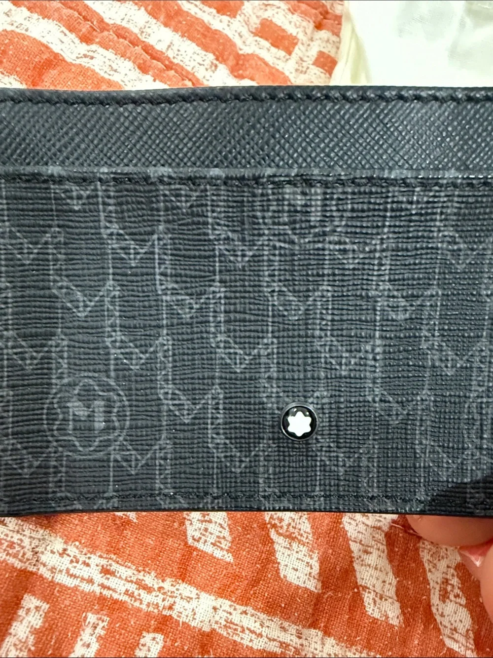 Montblanc Black Card Sleeve with Monogram Motif